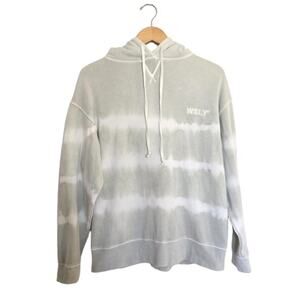 WSLY Tie-Dye Pullover Hoodie Sage Green White Size XS
